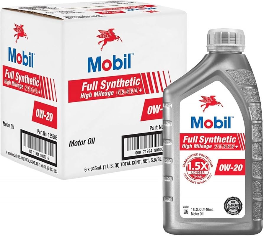 Mobil Full Synthetic High Mileage Motor Oil 0W