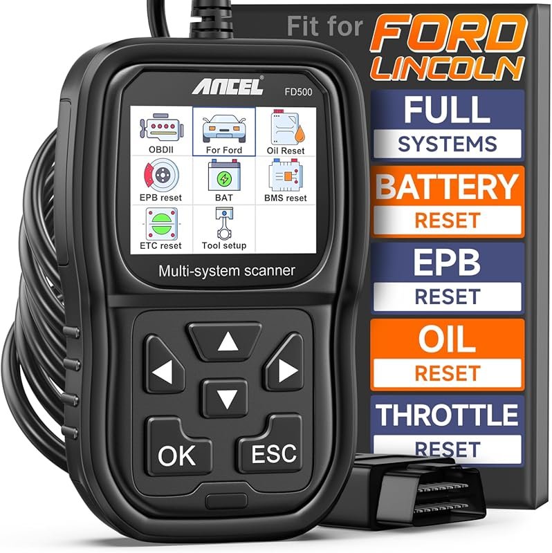 ANCEL FD500 OBD2 Scanner for Ford, Lincoln, Mercury: Full System Diagn