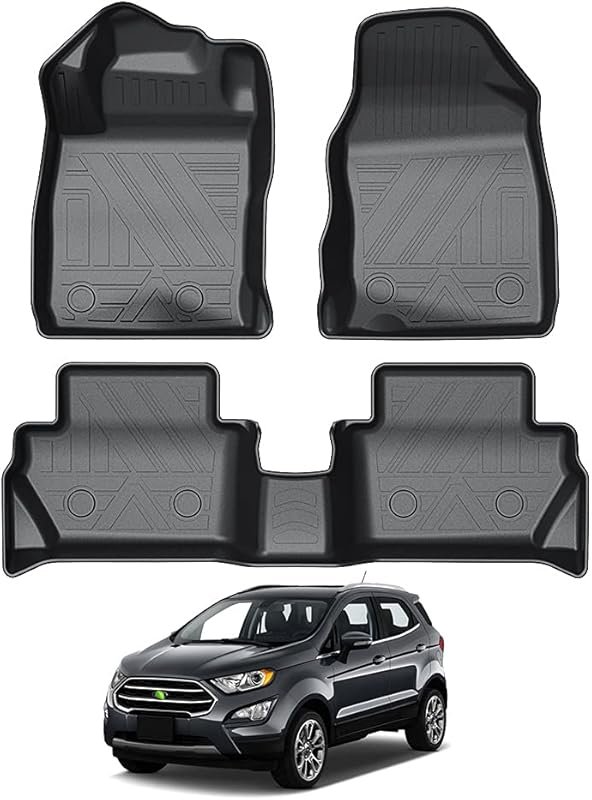 KUST All-Weather Floor Mats for 2018-2022 Ford EcoSport: TPE Rubber, H