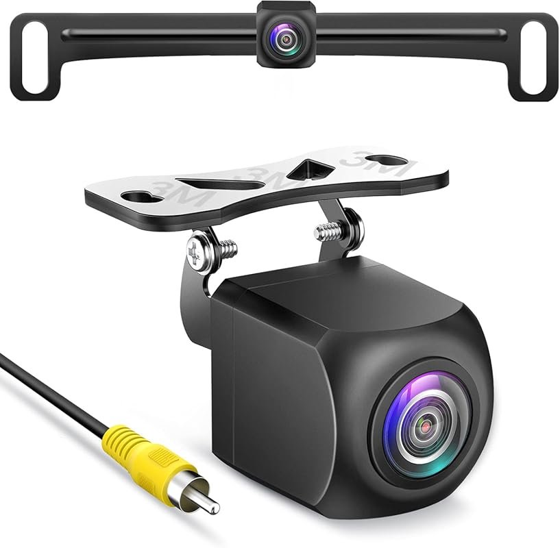 Metal Housing Licence Plate Backup Camera with 170-Degree View and Nig