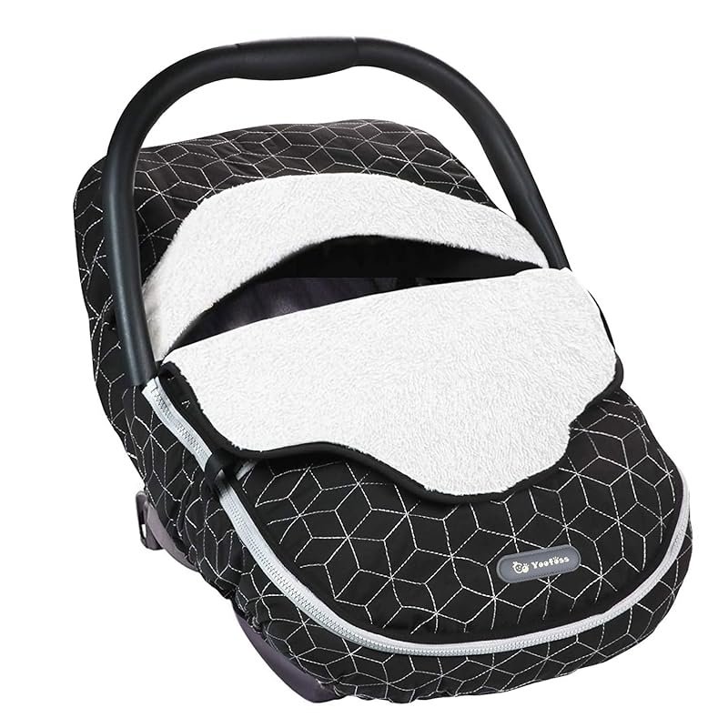 Winter Infant Car Seat Cover in Plush Fleece to Protect from Cold and 