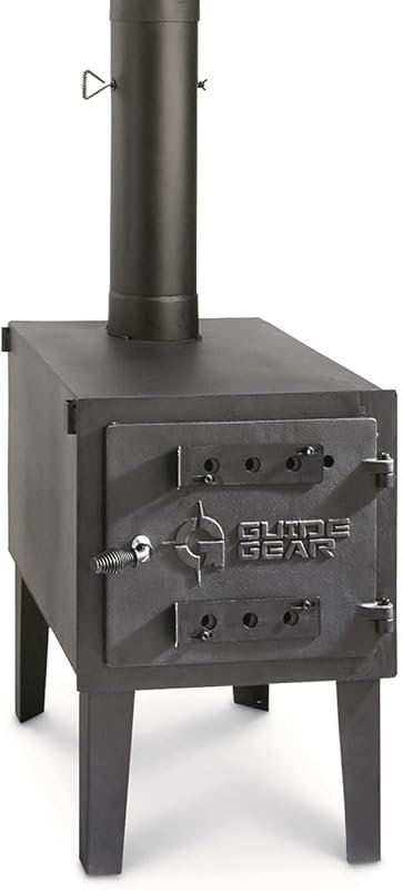 Guide Gear Portable Wood Stove for RV with Chimney Pipe for Cooking an