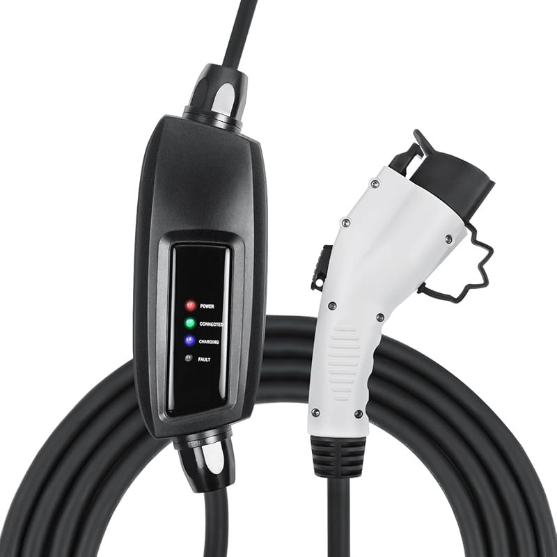 Lectron EV Charger, 16 ft Extension Cord & J1772 Cable - Portable Elec