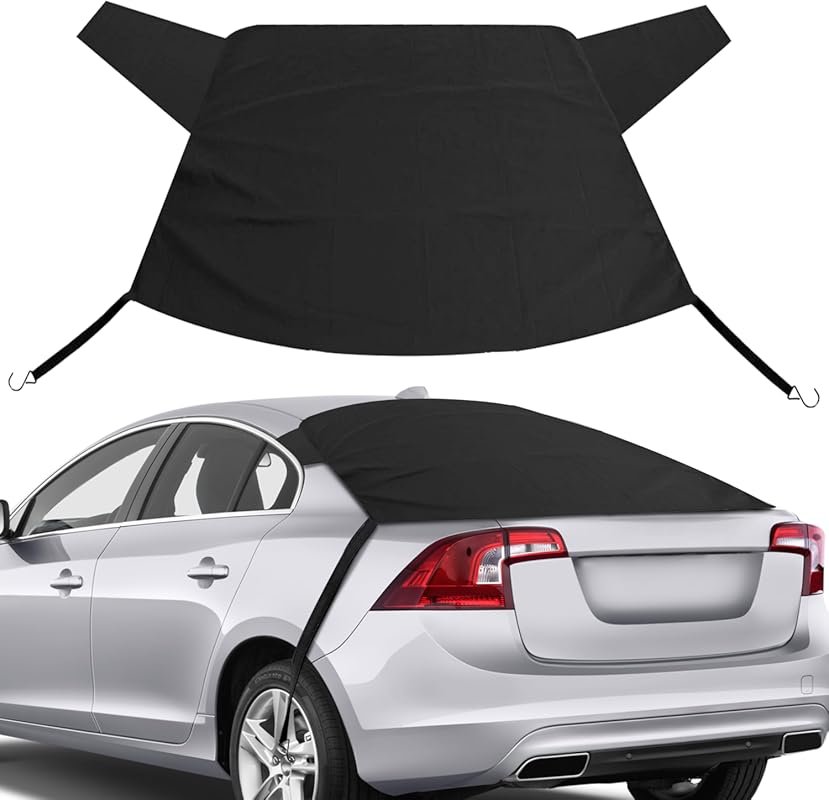 EcoNour Rear Windshield Cover for Ice and Snow, Medium Size for Sedans