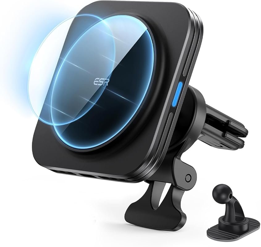 ESR MagSafe Car Charger 15W Wireless, Dashboard Vent Mount for iPhone 