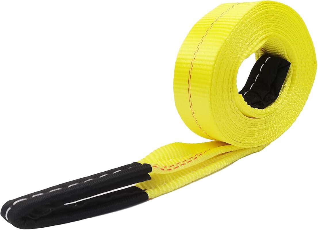 KJE Tow Strap with Reinforced Loops: 2-Inch by 30-Foot, 10,000 lb Capa