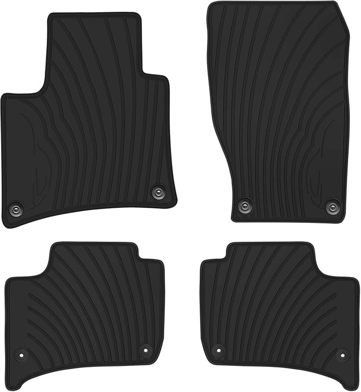 Custom-fit rubber floor liners for Porsche Cayenne (2011–2018) with al