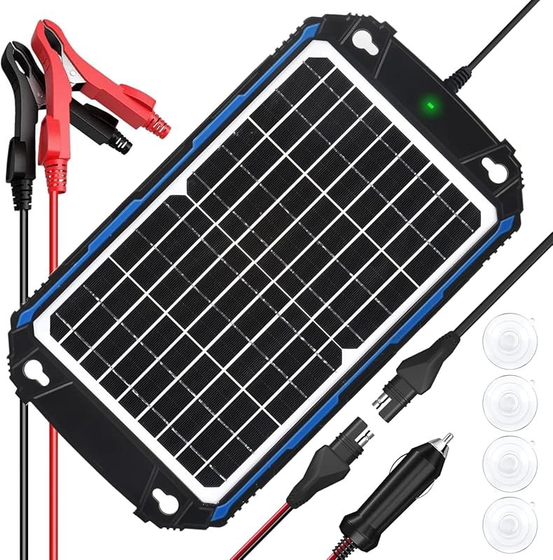 SUNER POWER 12W 12V Solar Battery Charger with MPPT Controller, Waterp