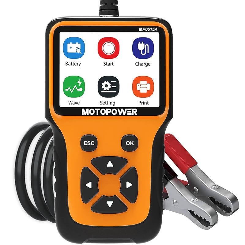 MOTOPOWER MP0515A 12V Battery Load Tester 100-2000 CCA for Cranking an