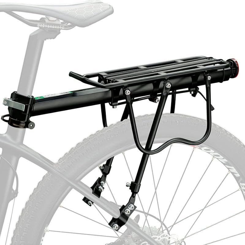ROCKBROS Rear Bike Cargo Rack for Mountain Bikes - Aluminum Luggage Ca