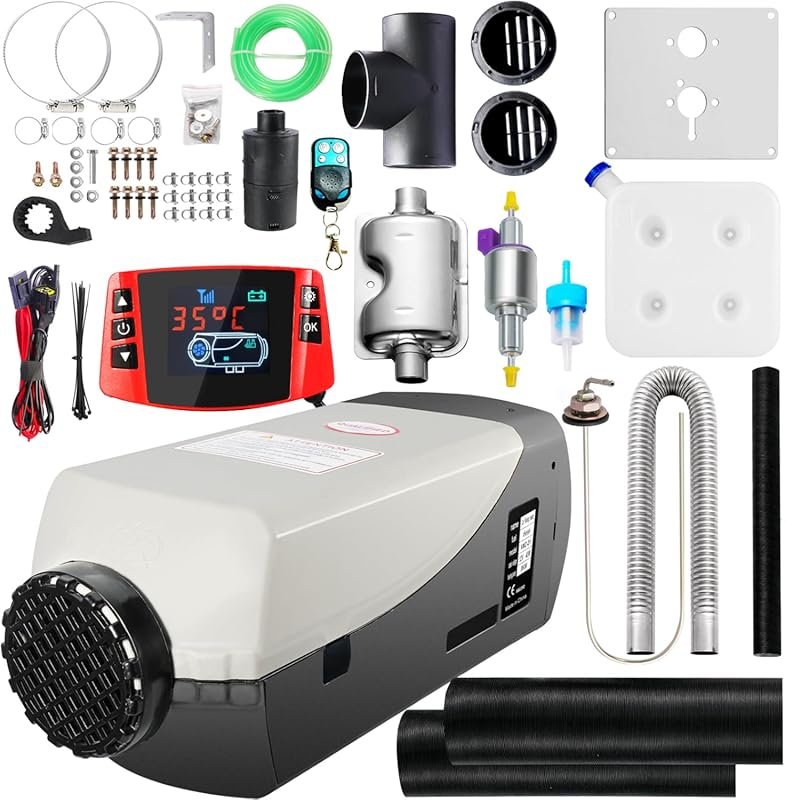 12V Diesel Air Heater for Campers with Remote Control and LCD Monitor
