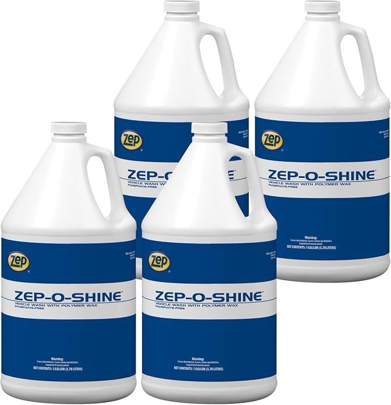 Zep-O-Shine Car Wash Concentrate comes in a one-gallon case of four fo