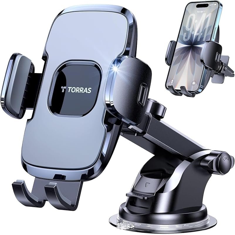 TORRAS Car Phone Holder for Ford Fiesta 2011-2019 – 96+ lbs Suction &