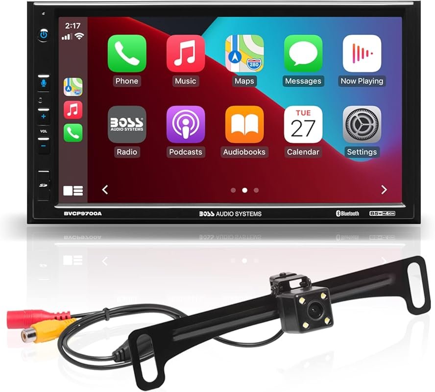 BOSS Audio BVCP9700A-C 7-Inch Double Din Car Stereo with Apple CarPlay