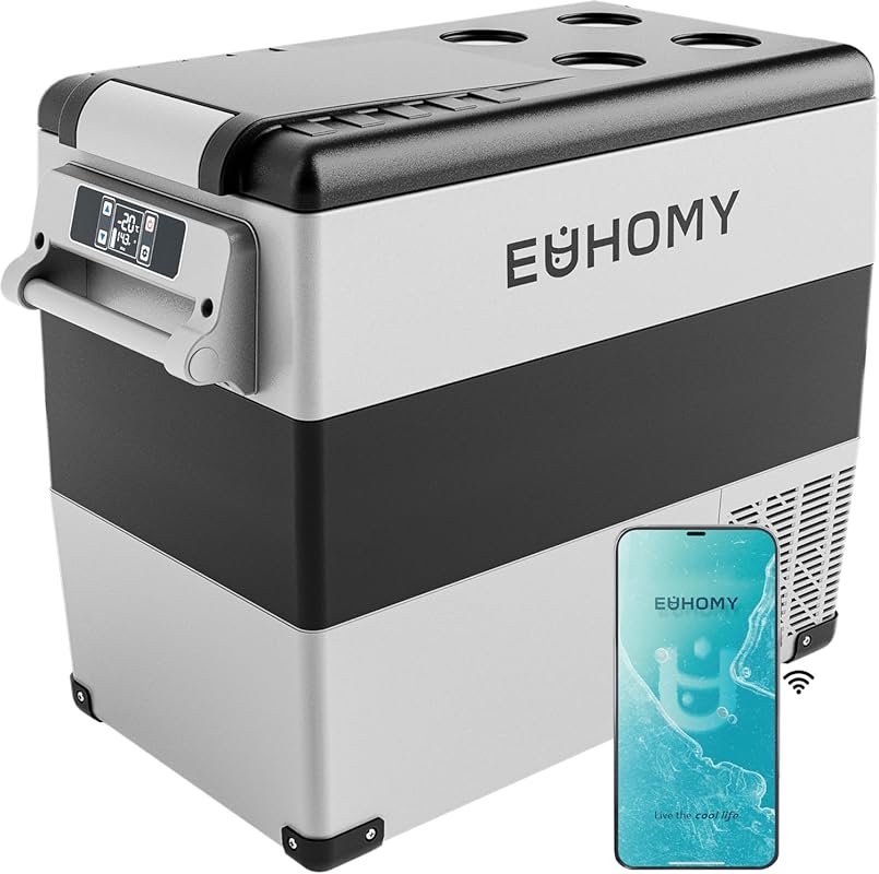 EUHOMY 12 Volt Refrigerator, 59QT Electric Cooler, 12V Fridge APP Cont