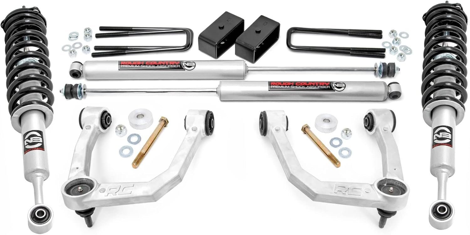 Rough Country 3.5-Inch Bolt-On Lift Kit with N3 Struts for 2005-2023 T