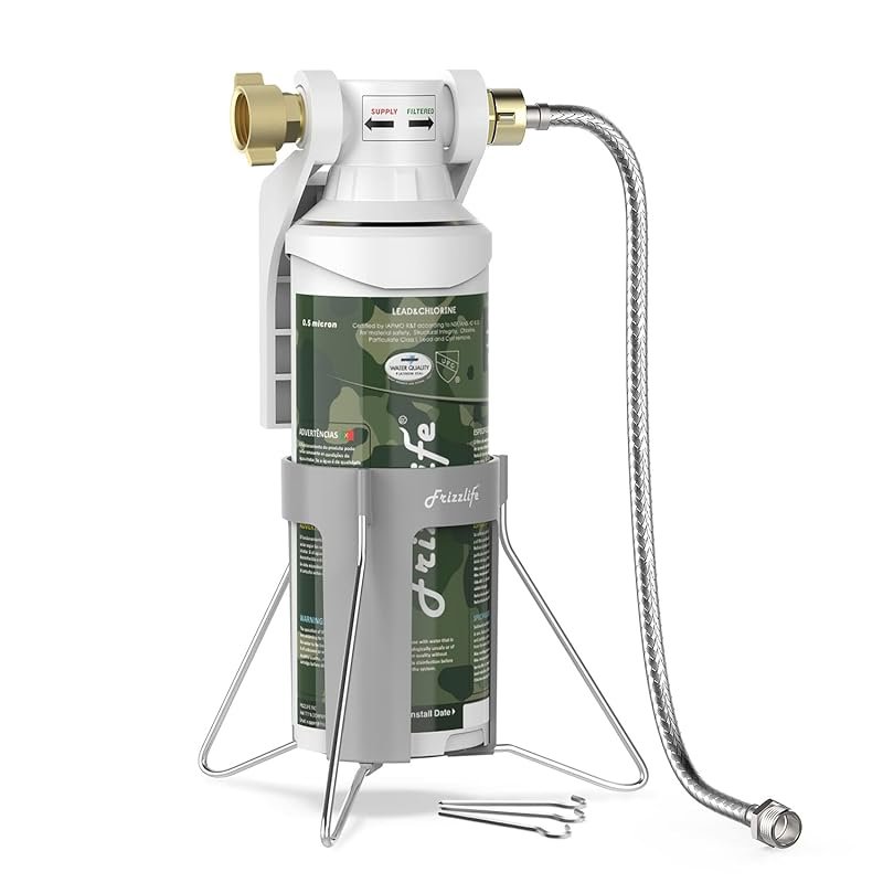 FRIZZLIFE NSF ANSI Certified RV Inline Water Filter Reduces Chlorine L