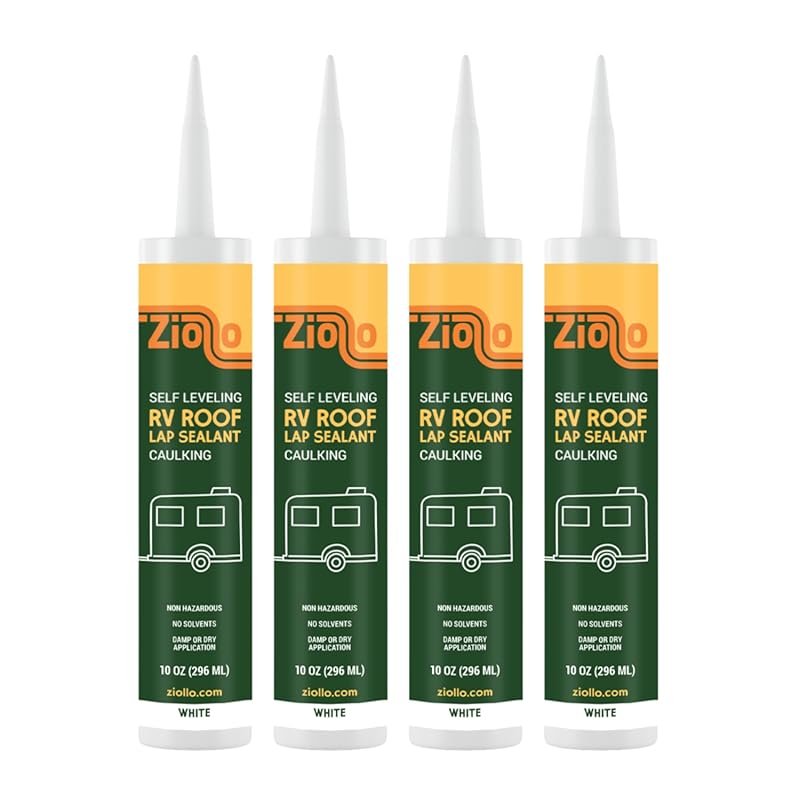 Ziollo RV roof lap sealant for camper rubber roofs, self-leveling EPDM