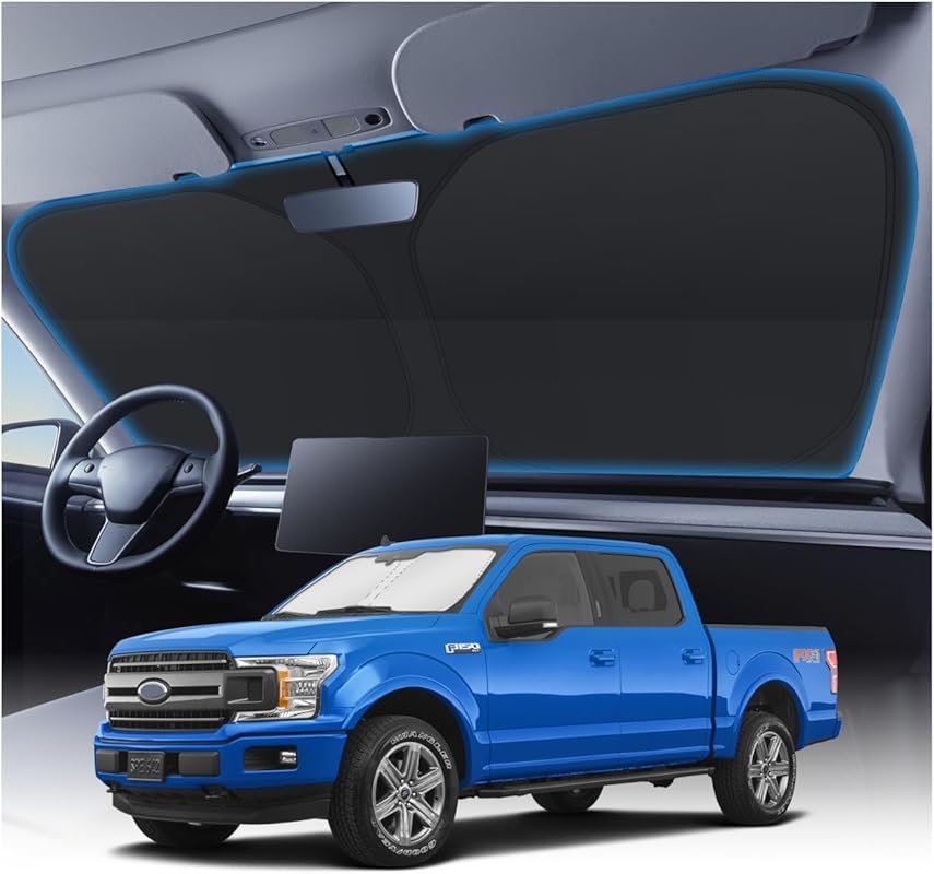 KUST Custom Fit Windshield Sun Shade for Ford F150 2015-2026, 4-Layer