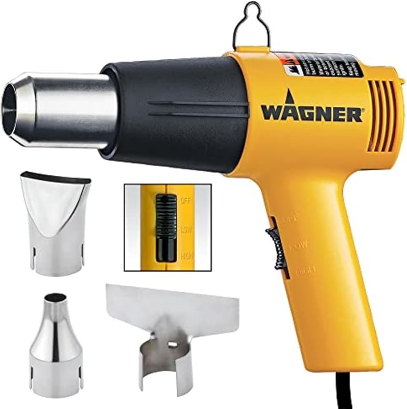 Wagner Spraytech HT1000 Heat Gun Kit with 3 Nozzles and Two Temperatur