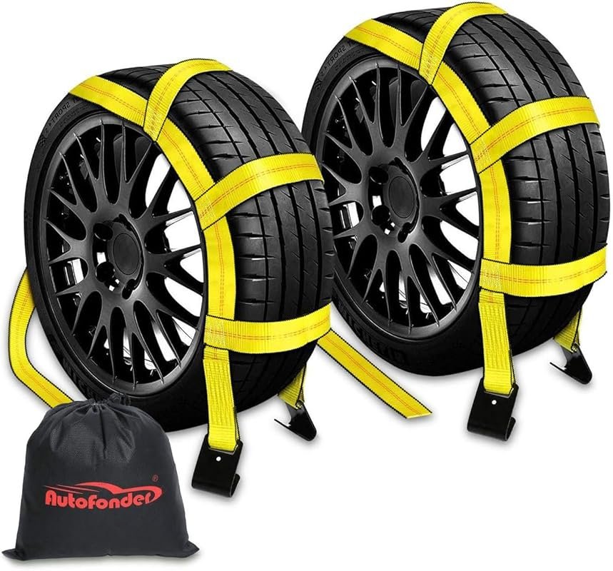 2-Pack Tow Dolly Basket Straps for 14-17 Inch Tires with 10,000 lbs Br