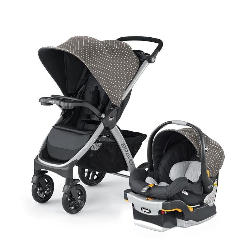 Chicco Bravo 3-in-1 Travel System with Quick-Fold Stroller and KeyFit 