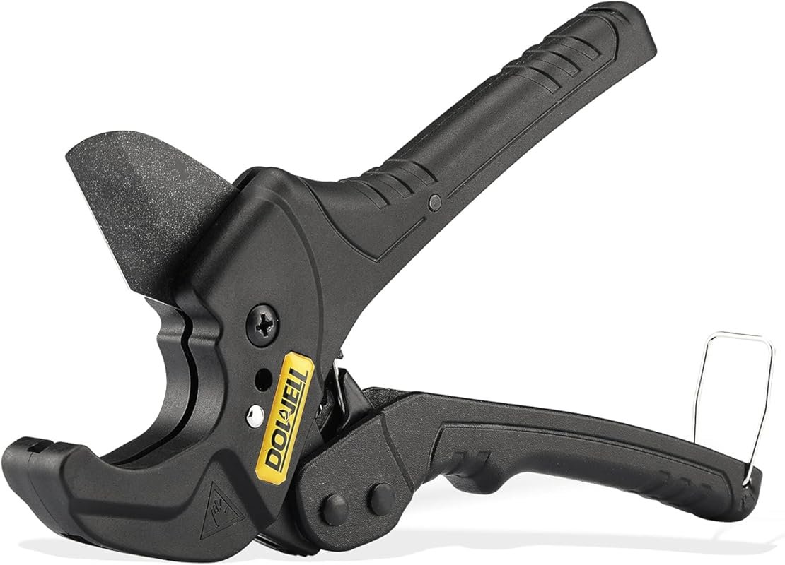 DOWELL PVC Pipe Cutter Ratchet Pipe Tube Cutter Cutting Tool Heavy Dut