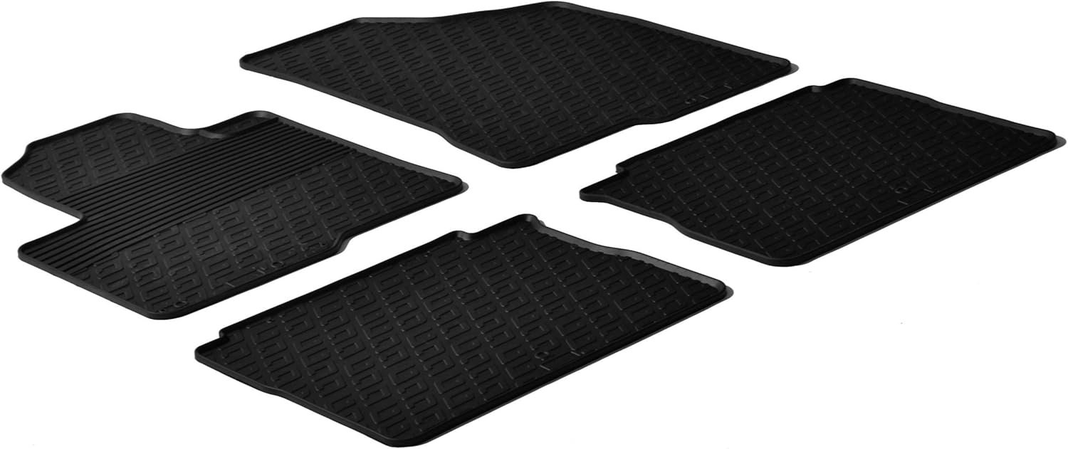 All-Weather Rubber Floor Mats for 2007–2012 Hyundai Santa Fe – No Trim