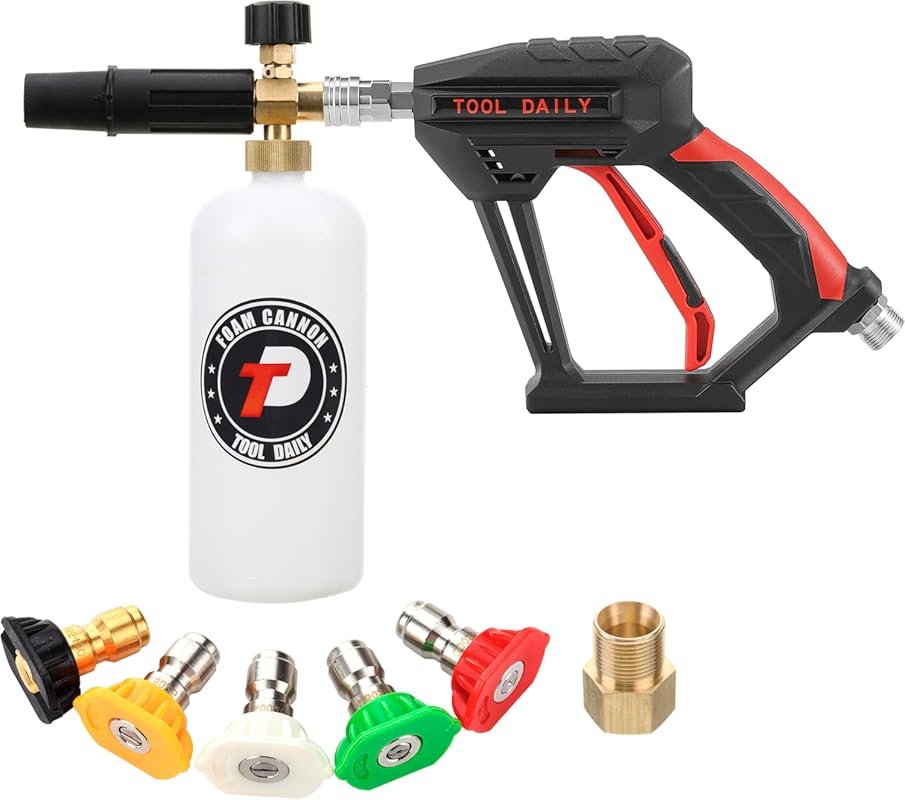 Tool Daily pressure washer gun with foam cannon for car detailing: qui