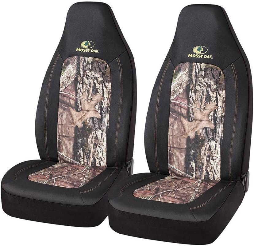 Mossy Oak camo high-back seat covers with rip-stop fabric and airbag c