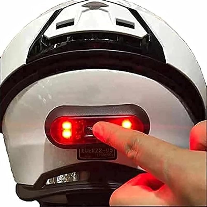 LED Motorcycle Helmet Light, Bike Bicycle Rear Red Safety Light, Helme