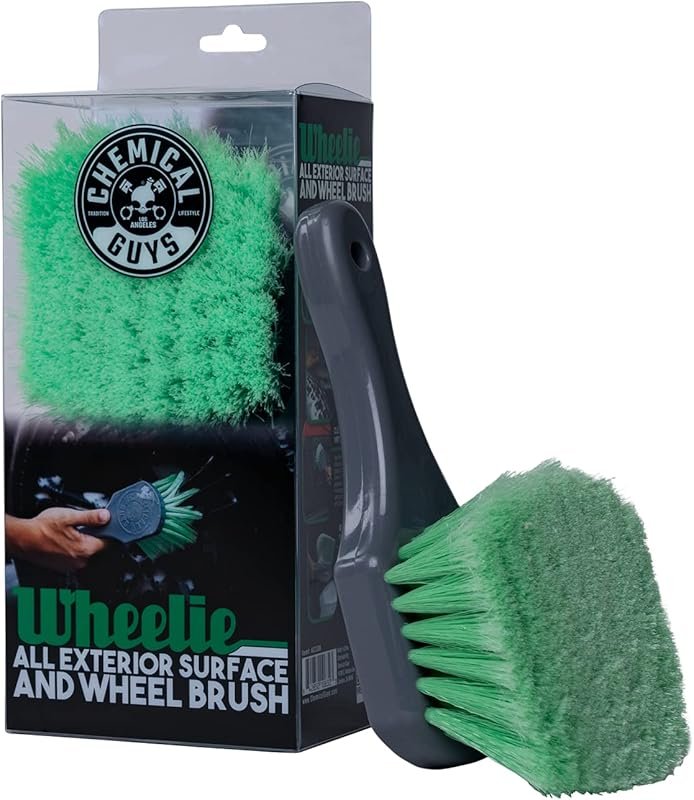 Chemical Guys Wheelie Soft Bristle Brush for Cleaning Car Rims, Tires,