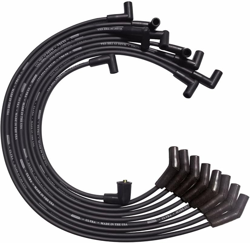 Moroso Ultra Series Black Spark Plug Wires for Ford 351C/390/429/460 w