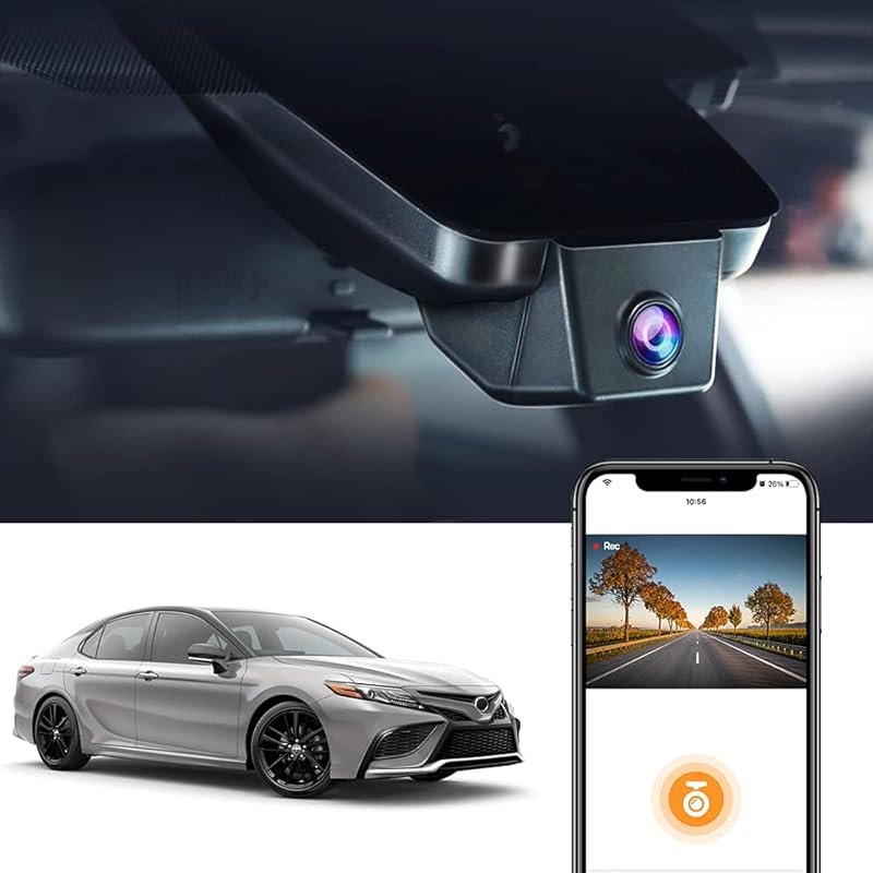 Fitcamx 4K Dash Cam for Toyota Camry 2021-2024 (Gen8/XV70), WiFi & App