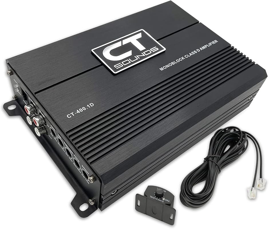 CT Sounds CT-400.1D Compact Class D Monoblock Car Amplifier with 400 W