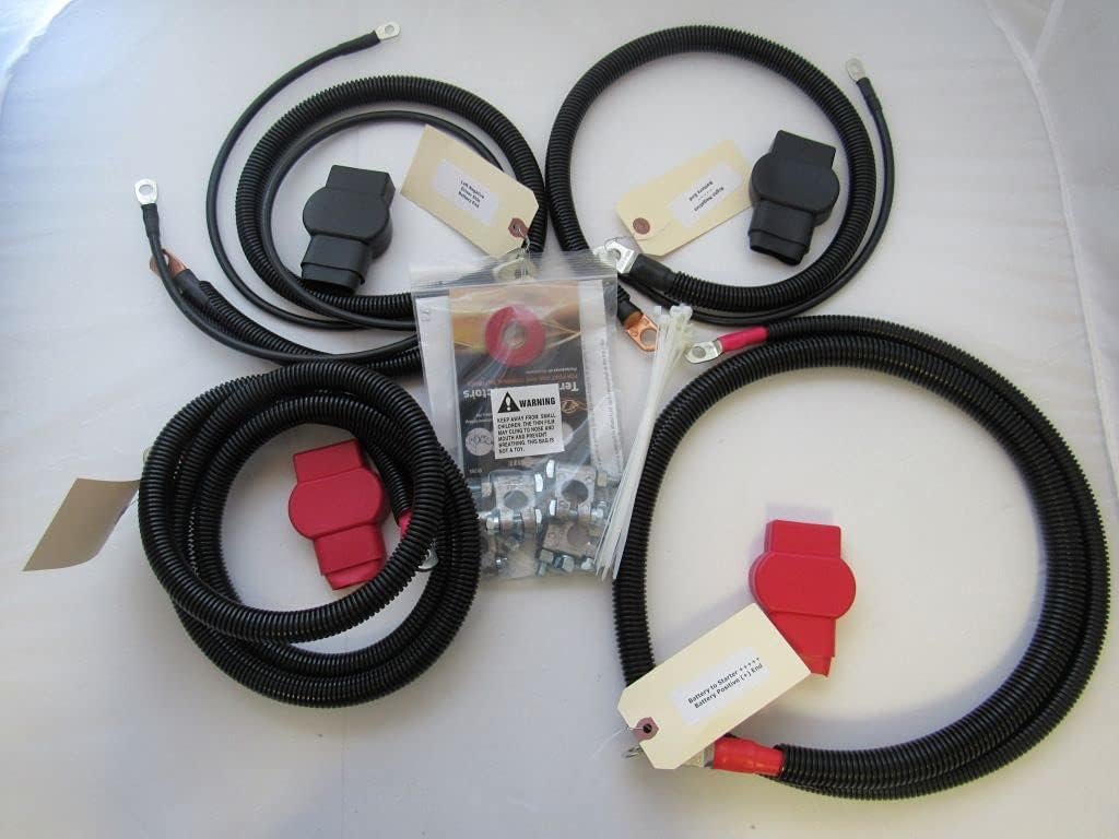 Made in USA. Custom Battery Cables kit Compatible/Replacement for Dodg