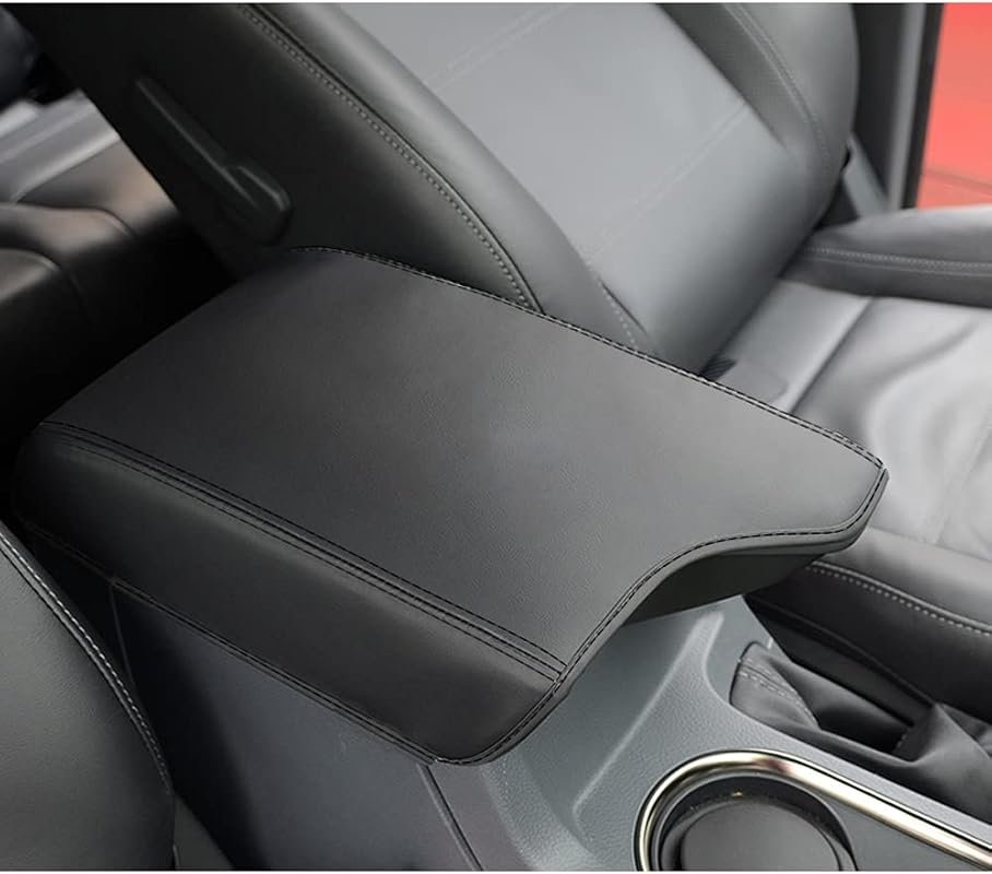INTGET Center Console Armrest Cover for Ford Ranger 2019-2023 – Leathe