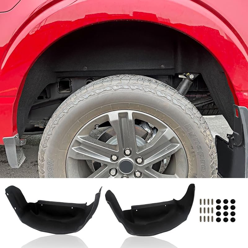 Rear Wheel Well Liner Mud Flaps for F150 2021-2025 - Guards, Fits 2024