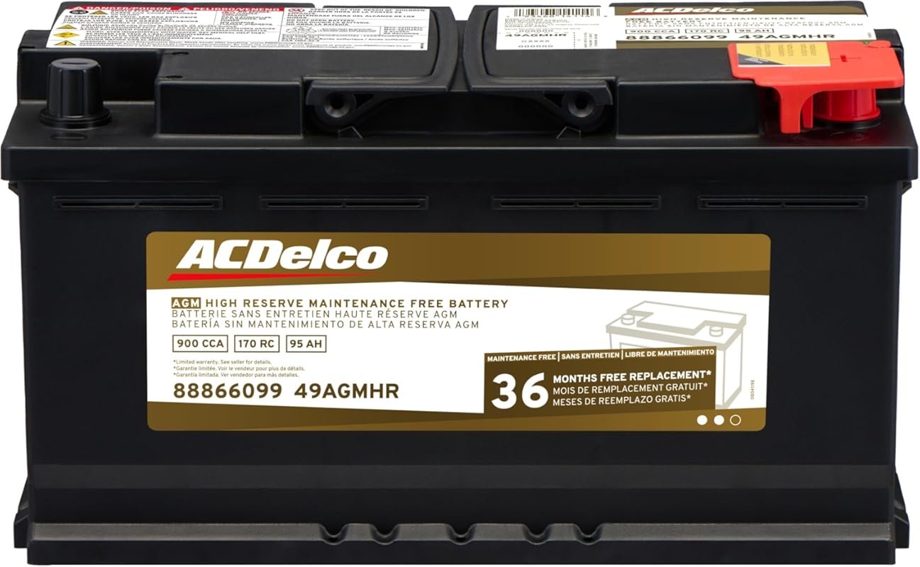 ACDelco Gold 49AGMHR High Reserve AGM Battery with 36-Month Warranty f
