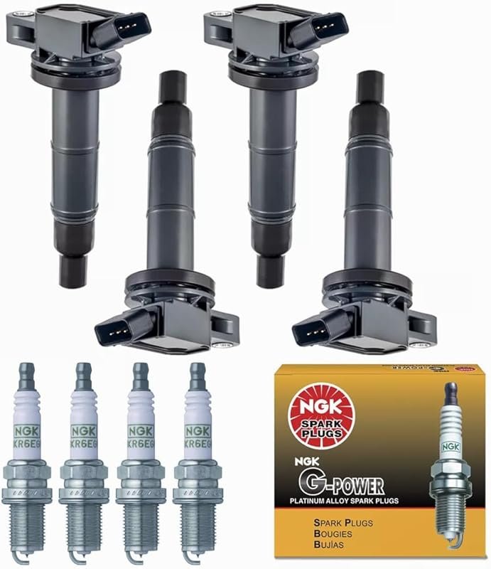 UF333 Ignition Coil & NGK Platinum Spark Plug Combo for 2001-2012 Toyot
