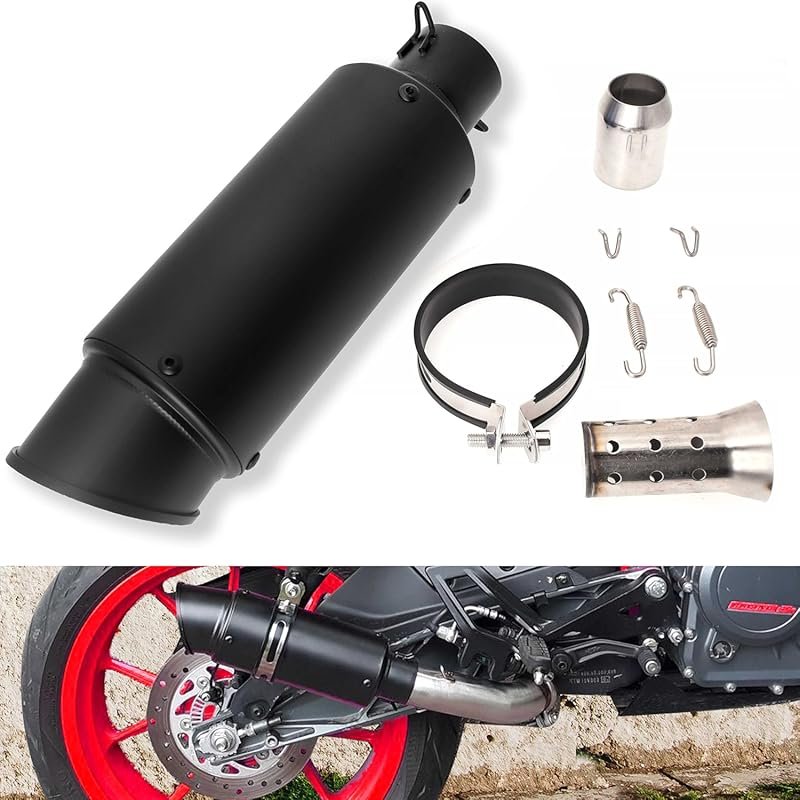 Universal Slip-On Exhaust Muffler with Silencer for Motorcycle ATV Dir