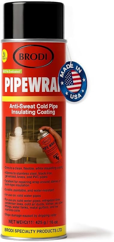 PipeWrap Pipe Insulation Spray Foam for Leaking Pipes, Stops Condensat