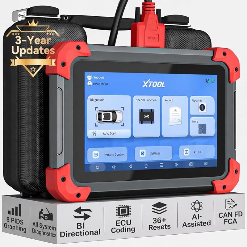XTOOL D7 Bidirectional OBD2 Scanner with AI Assistance and 36 Plus Res