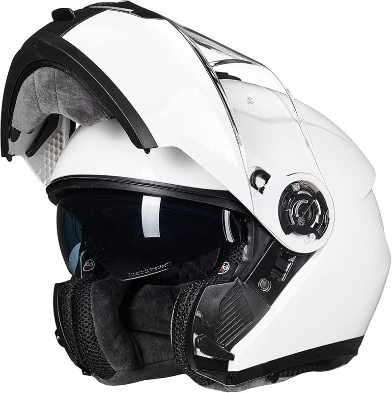 ILM Adult Motorcycle Modular Full Face Helmet Flip up Dual Visor DOT A