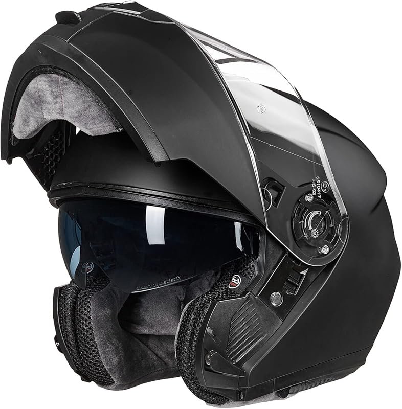 ILM Adult Motorcycle Modular Full Face Helmet Flip up Dual Visor DOT A