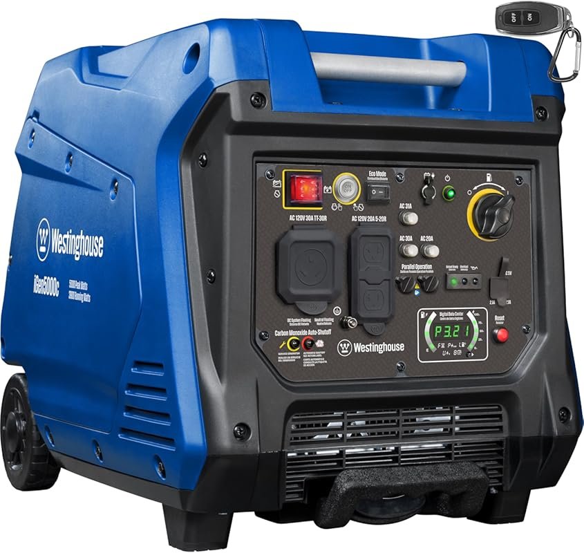 Westinghouse 5000 Peak Watt Super Quiet Portable Inverter Generator, R
