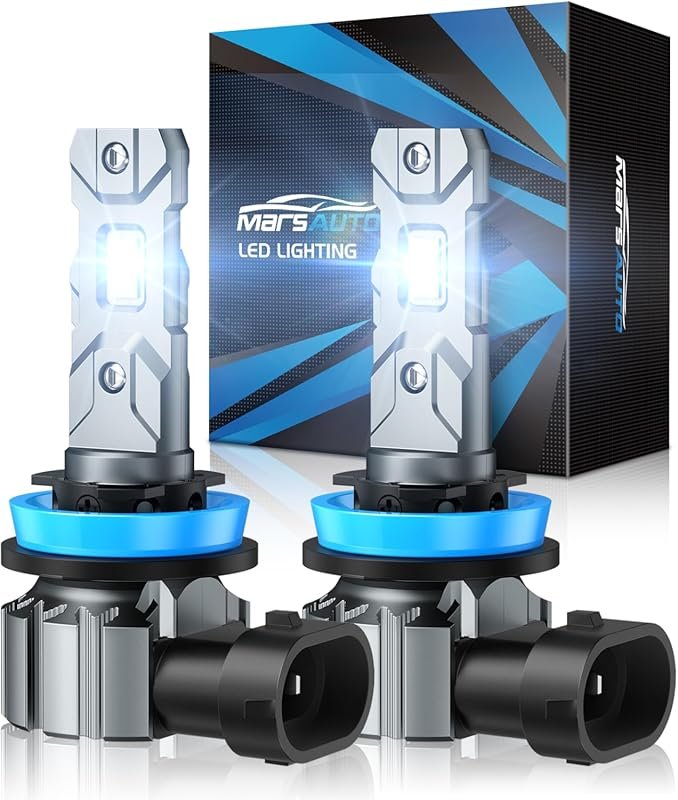 Marsauto H11/H8/H9 Bulbs, 30000LM Super Bright, 1:1 MINI Design H11 Bu
