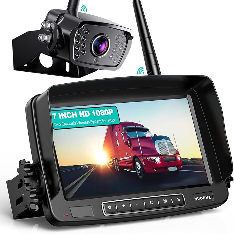 Wireless Backup Camera with 7-Inch Monitor Support for 2 Cameras IP69