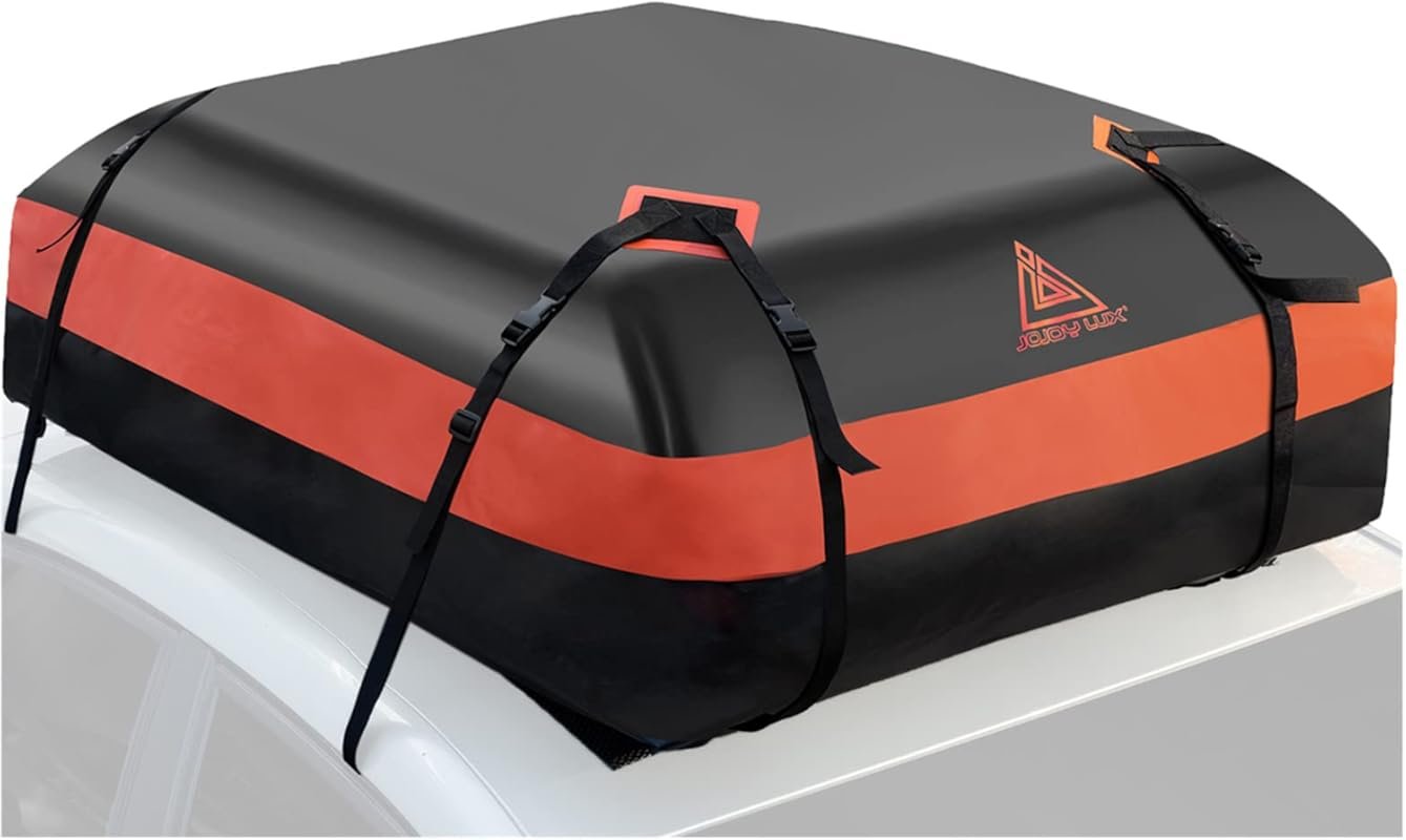 Waterproof 15-Cubic-Foot Roof Cargo Bag for All Vehicles with or Witho