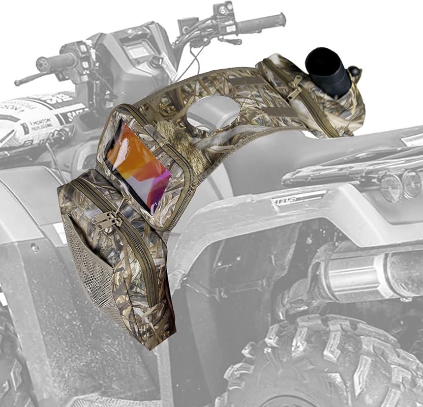 MYDAYS Camo ATV Saddle Bag, Cargo Tank Phone Storage Luggage for ATV U